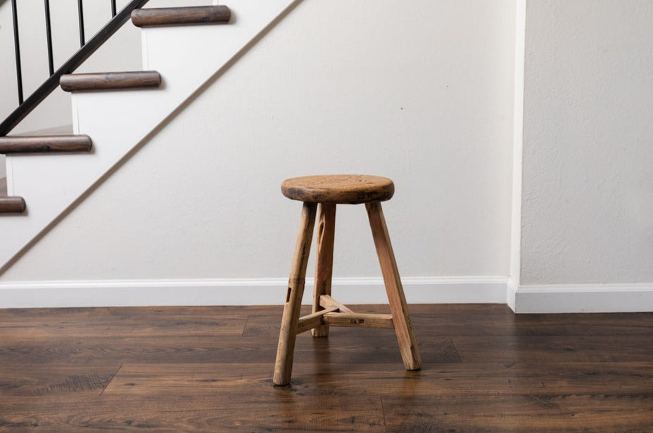 
                  
                    Vintage Elm Round Stool I
                  
                