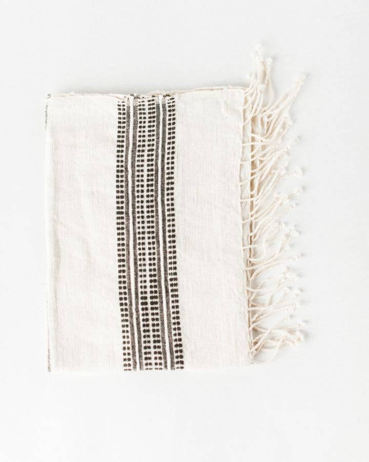 Aden Hand Towel | Natural with Gray