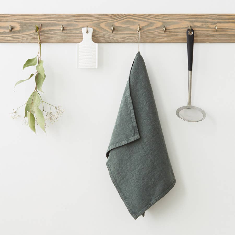 Linen Kitchen Towel | Forest Green