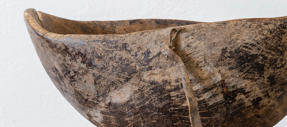 
                  
                    Vintage African Hand-Carved Wood Bowl
                  
                
