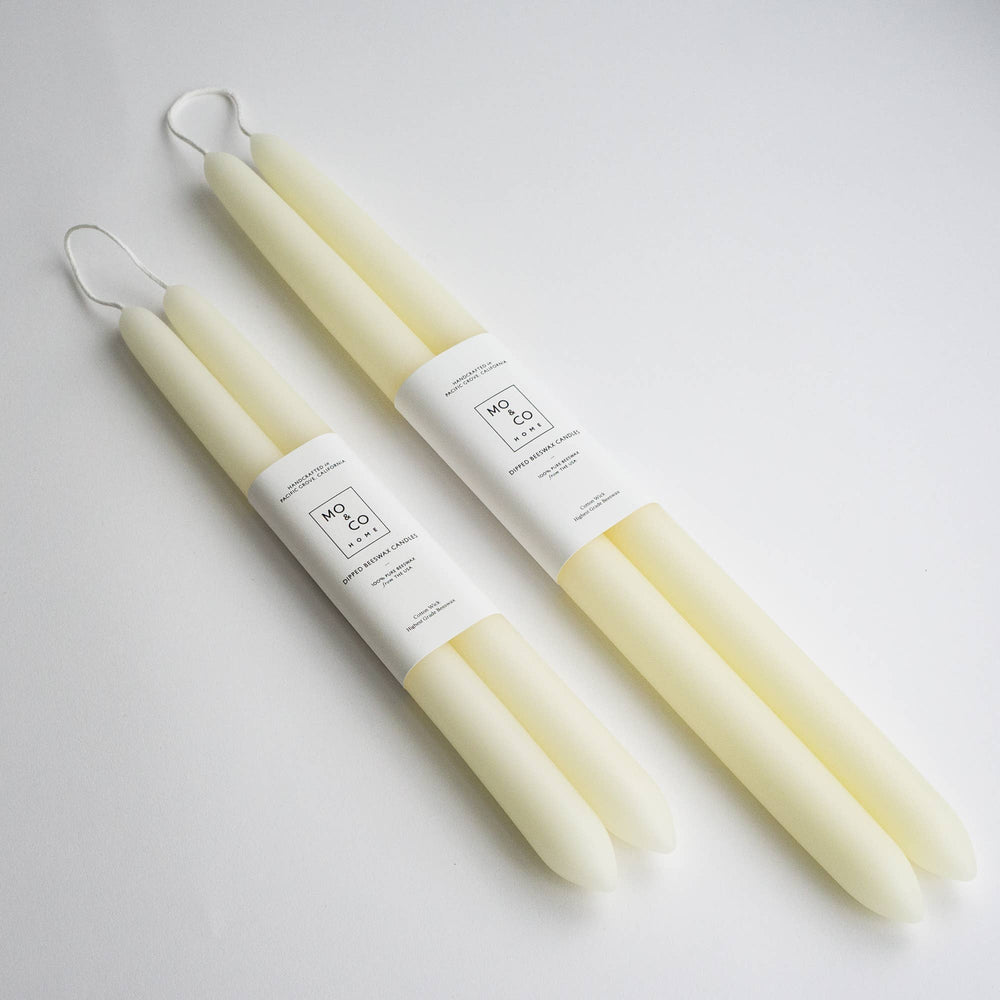 Beeswax Dipped Candles | Natural White 14